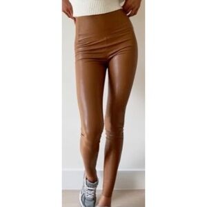 Aritzia Wilfred Free Daria Pants Cognac